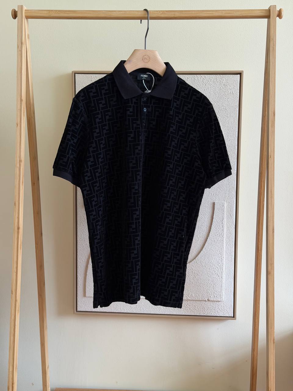 Fendi FF Flocked Jersey Polo