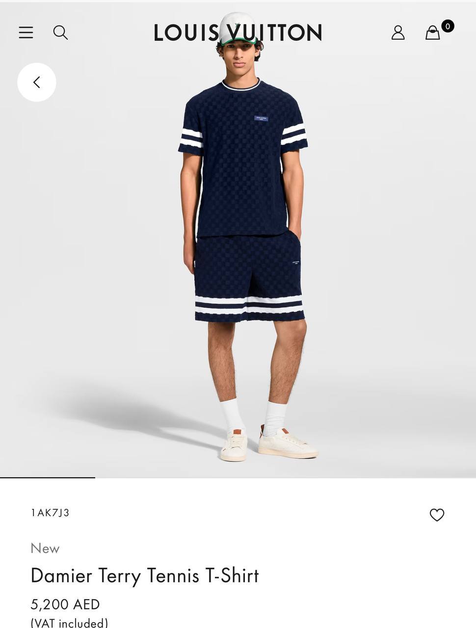 Louis Vuitton Damier Terry Tennis Set — Navy