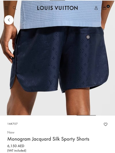 Louis Vuitton Monogram Jacquard Silk Sporty Shorts