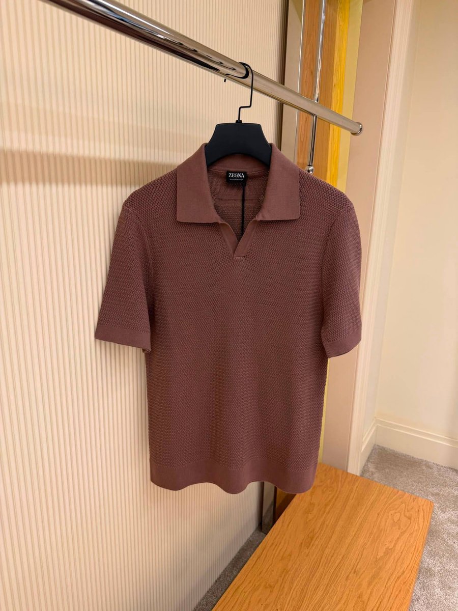 Zegna Textured Open-Collar Polo