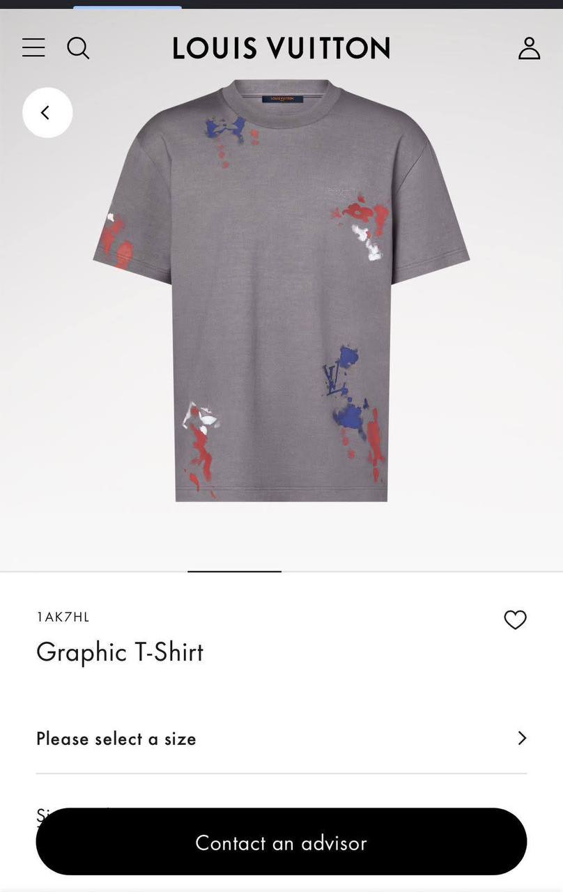 Louis Vuitton Graphic Paint T-Shirt