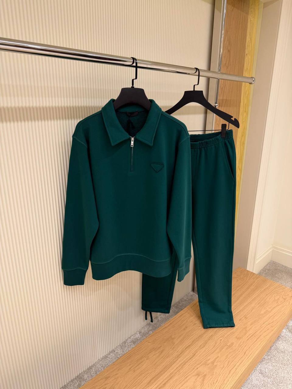 Prada Half-Zip Tracksuit Set – Green