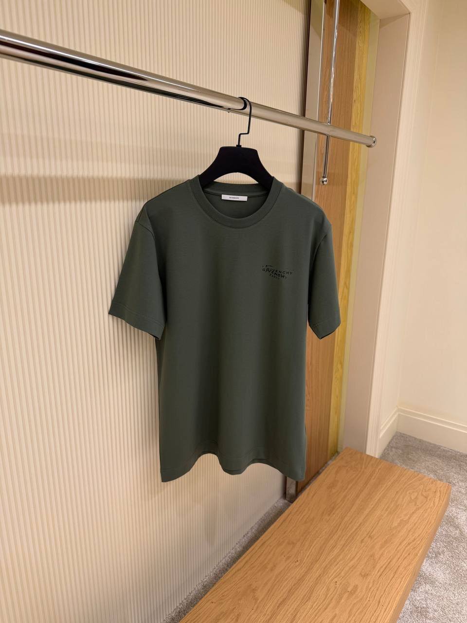 Givenchy Paris Distorted Logo Tee – Khaki