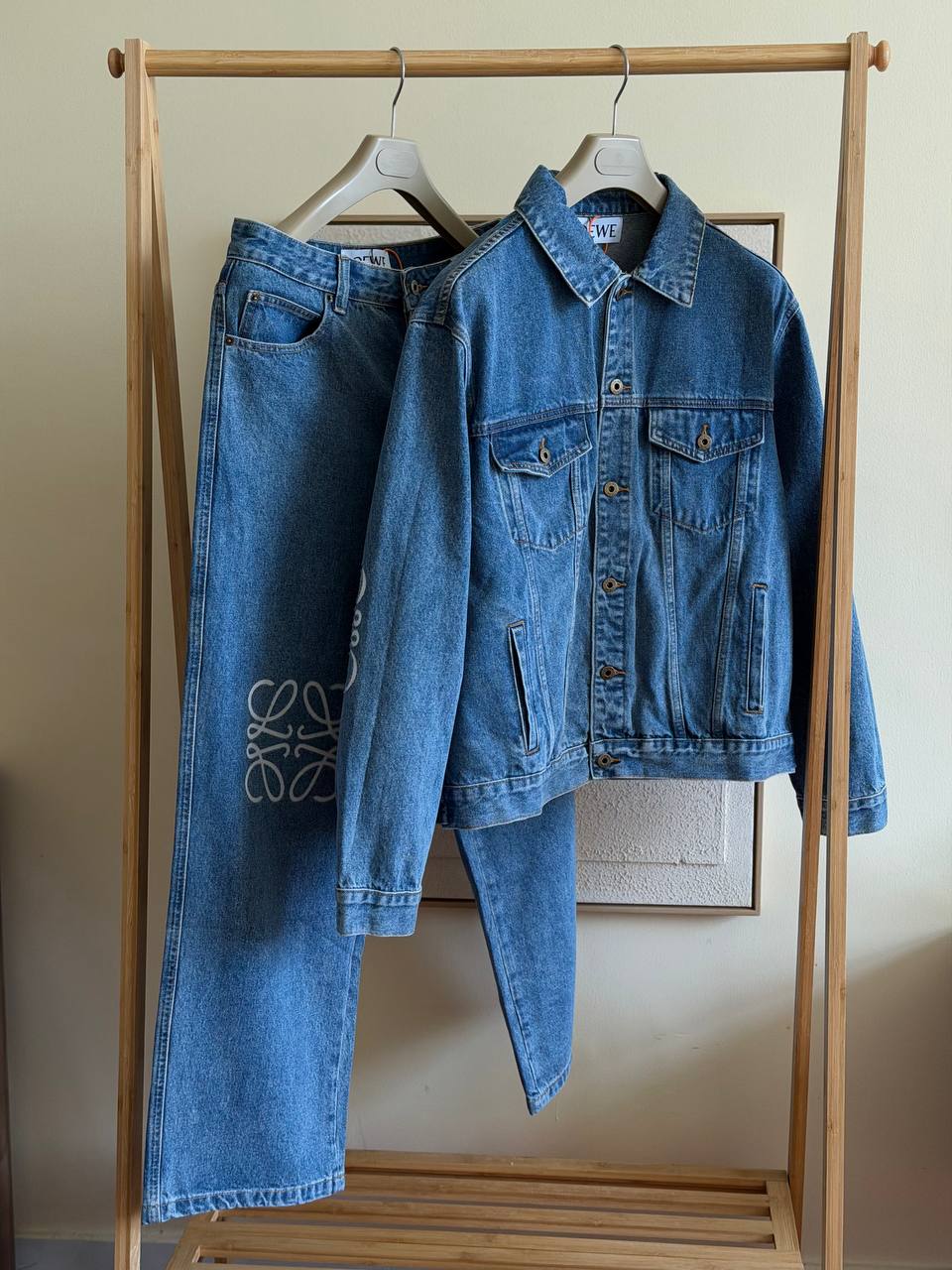 Loewe Anagram Denim Jacket & Jeans Set