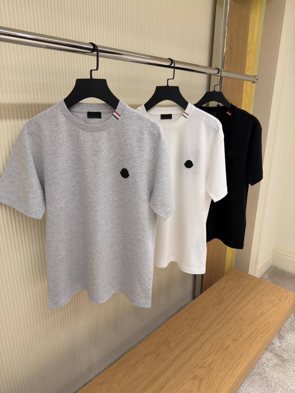 Moncler Logo Patch Cotton T-Shirt