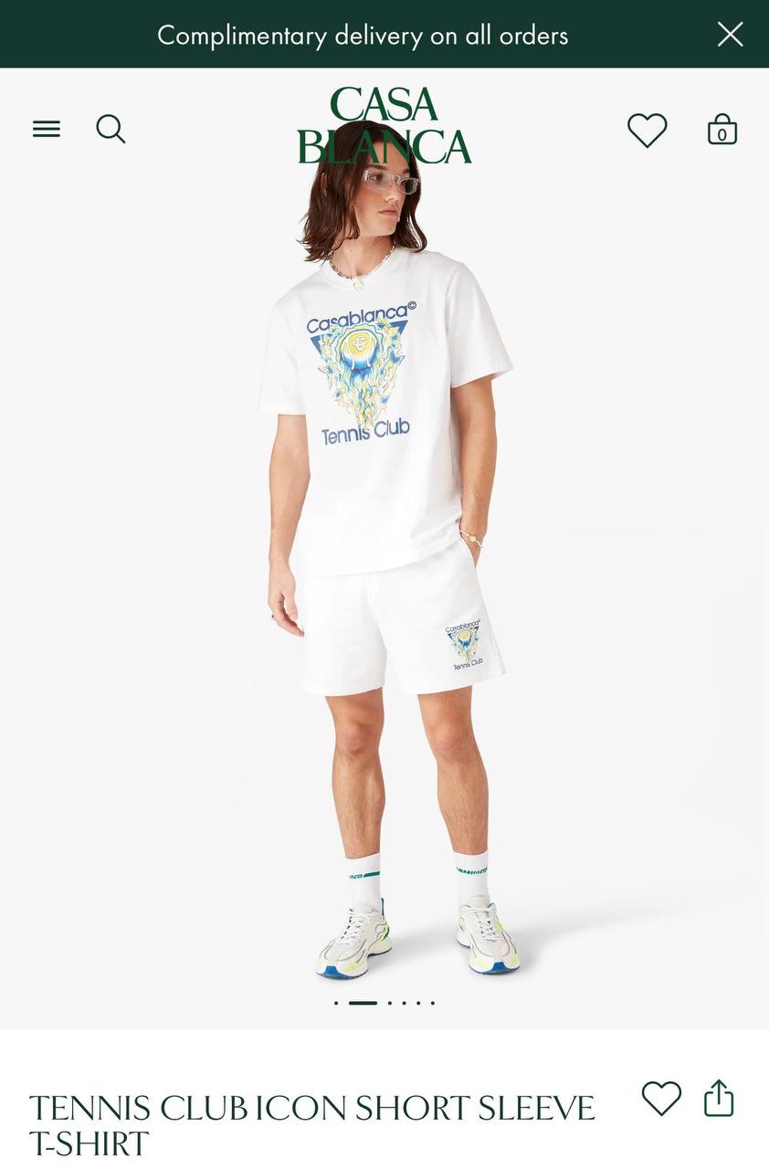 Casablanca Tennis Club Icon T-Shirt – White
