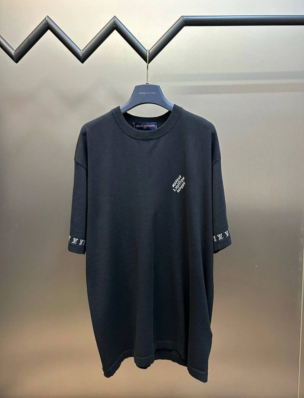 Louis Vuitton Marque L.Vuitton Déposée Short-Sleeved Cotton Crewneck – Black