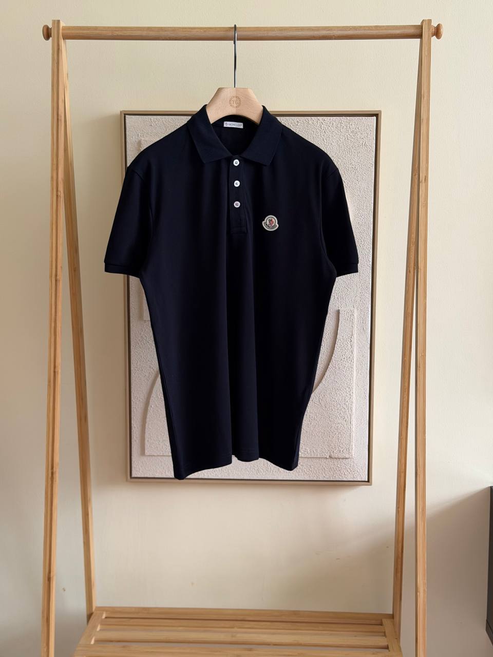 Moncler Logo Patch Cotton Piqué Polo
