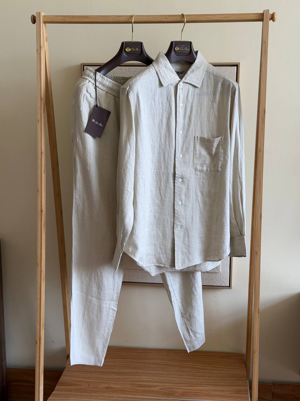 Loro Piana Linen Shirt & Pants Set - Beige