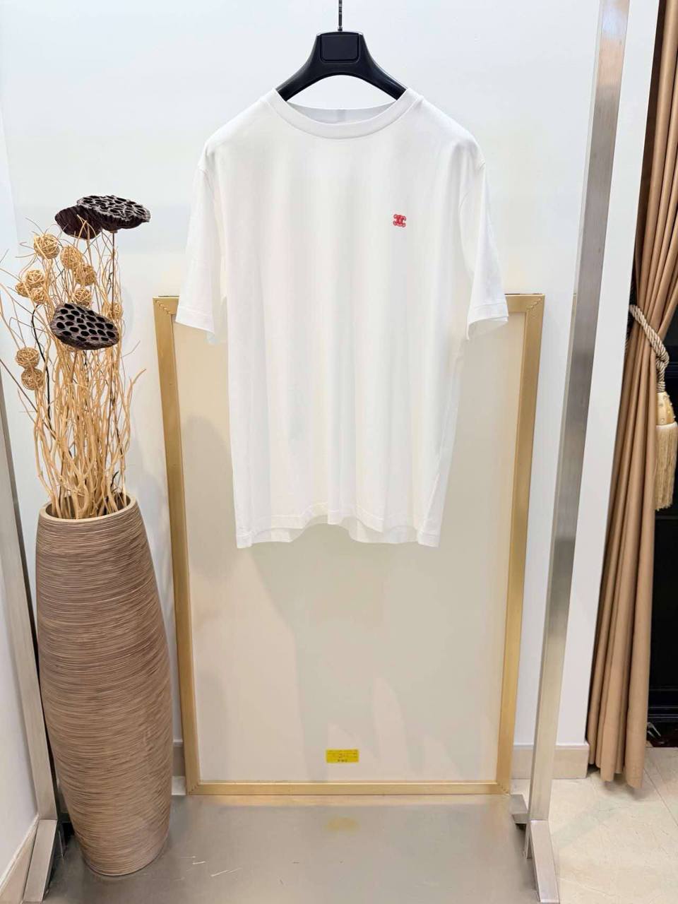 Celine Triomphe Embroidered Logo T-Shirt