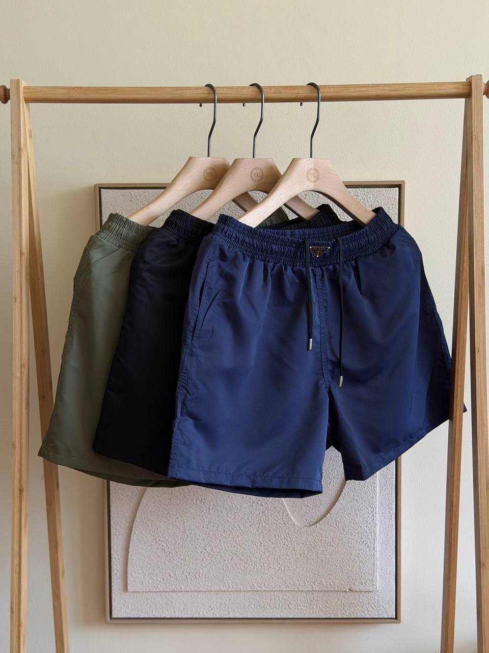 Prada Re-Nylon Swim Shorts — Navy