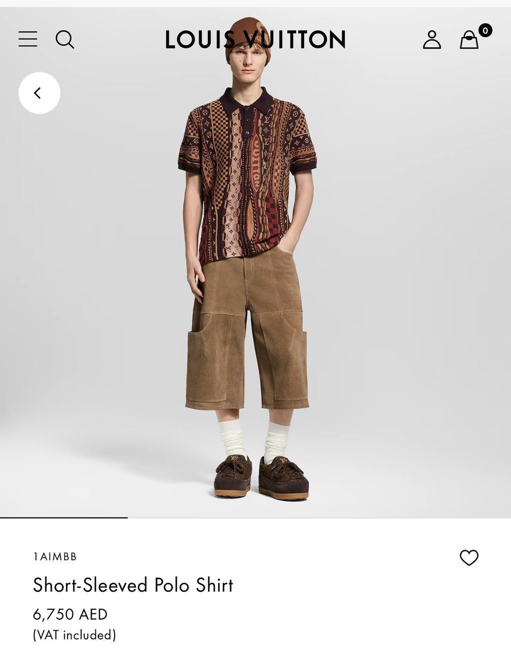 Louis Vuitton Monogram Tapestry Short-Sleeved Polo Shirt