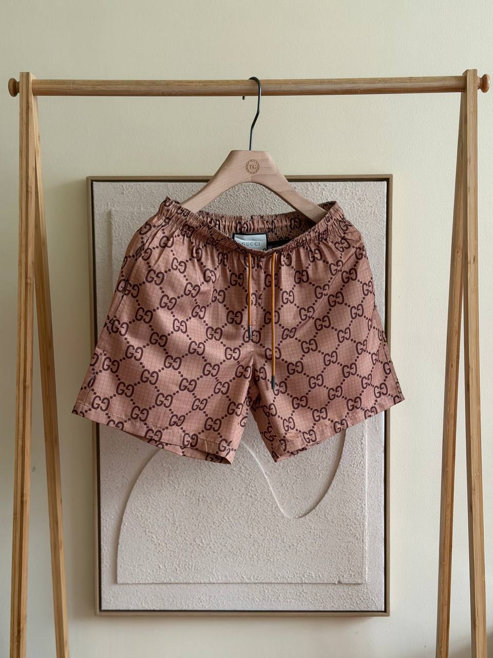 Gucci Maxi GG Shorts — Beige