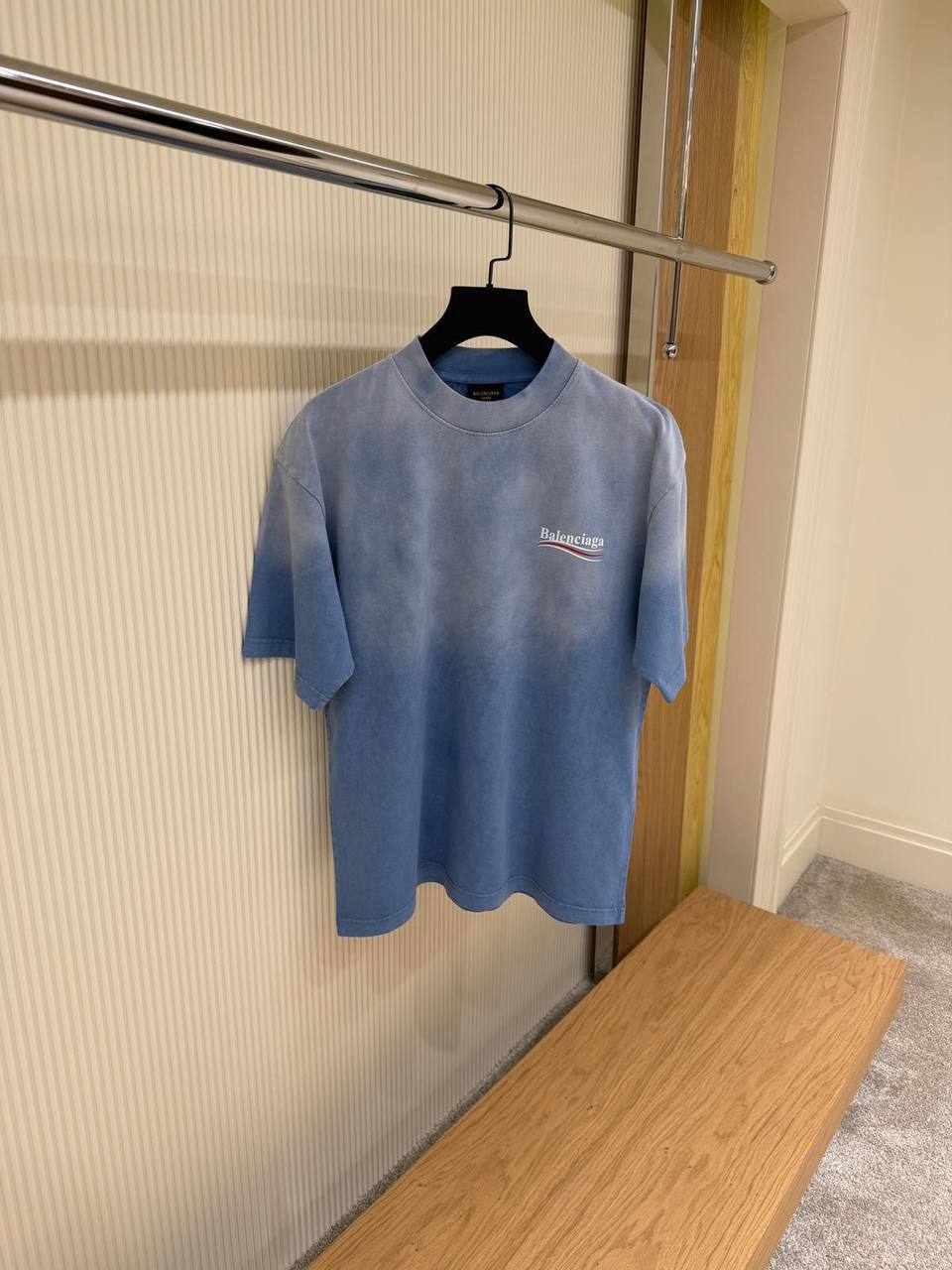 Balenciaga Political Campaign T-Shirt – Washed Blue