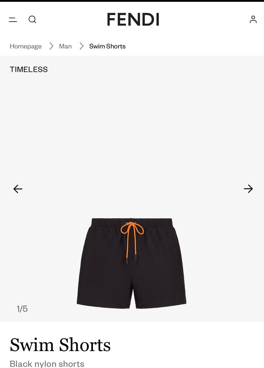 Fendi Timeless Nylon Swim Shorts – Black
