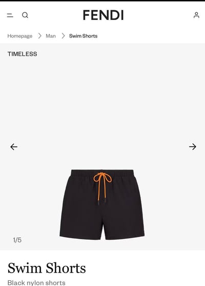 Fendi Timeless Nylon Swim Shorts – Black