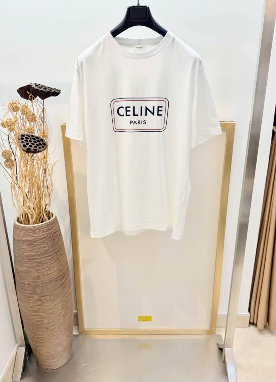 Celine Paris Badge Logo T-Shirt