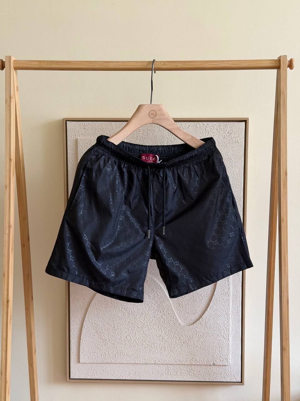 Gucci GG Jacquard Swim Shorts — Black