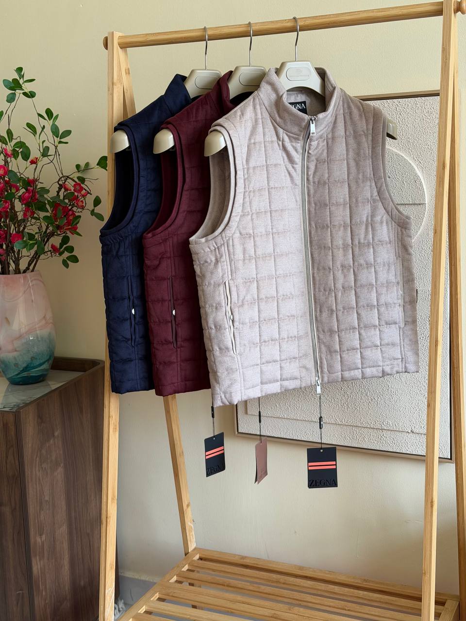Zegna Quilted Wool Vest Jacket
