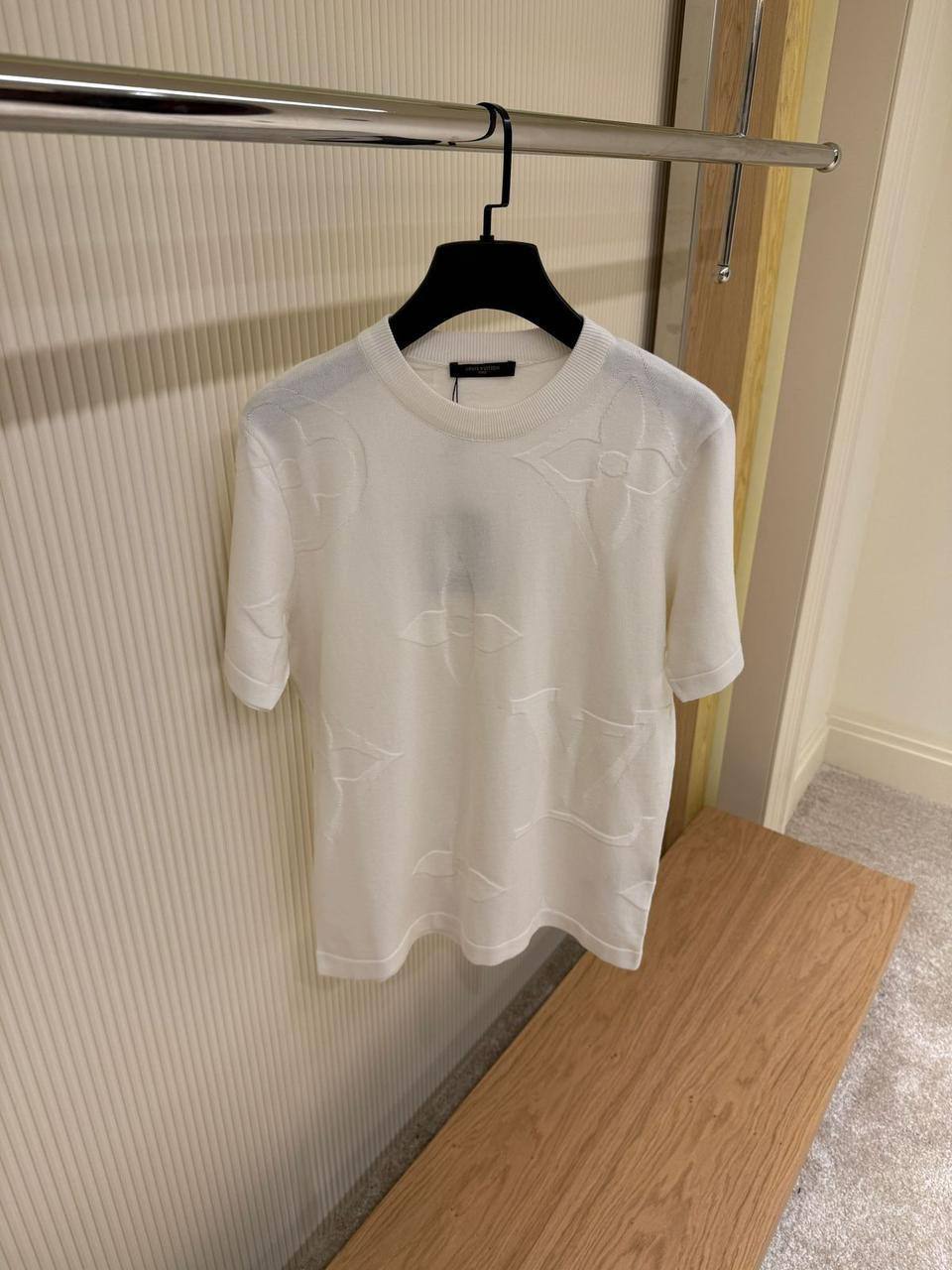 Louis Vuitton Monogram Short-Sleeved Cotton Crewneck – White