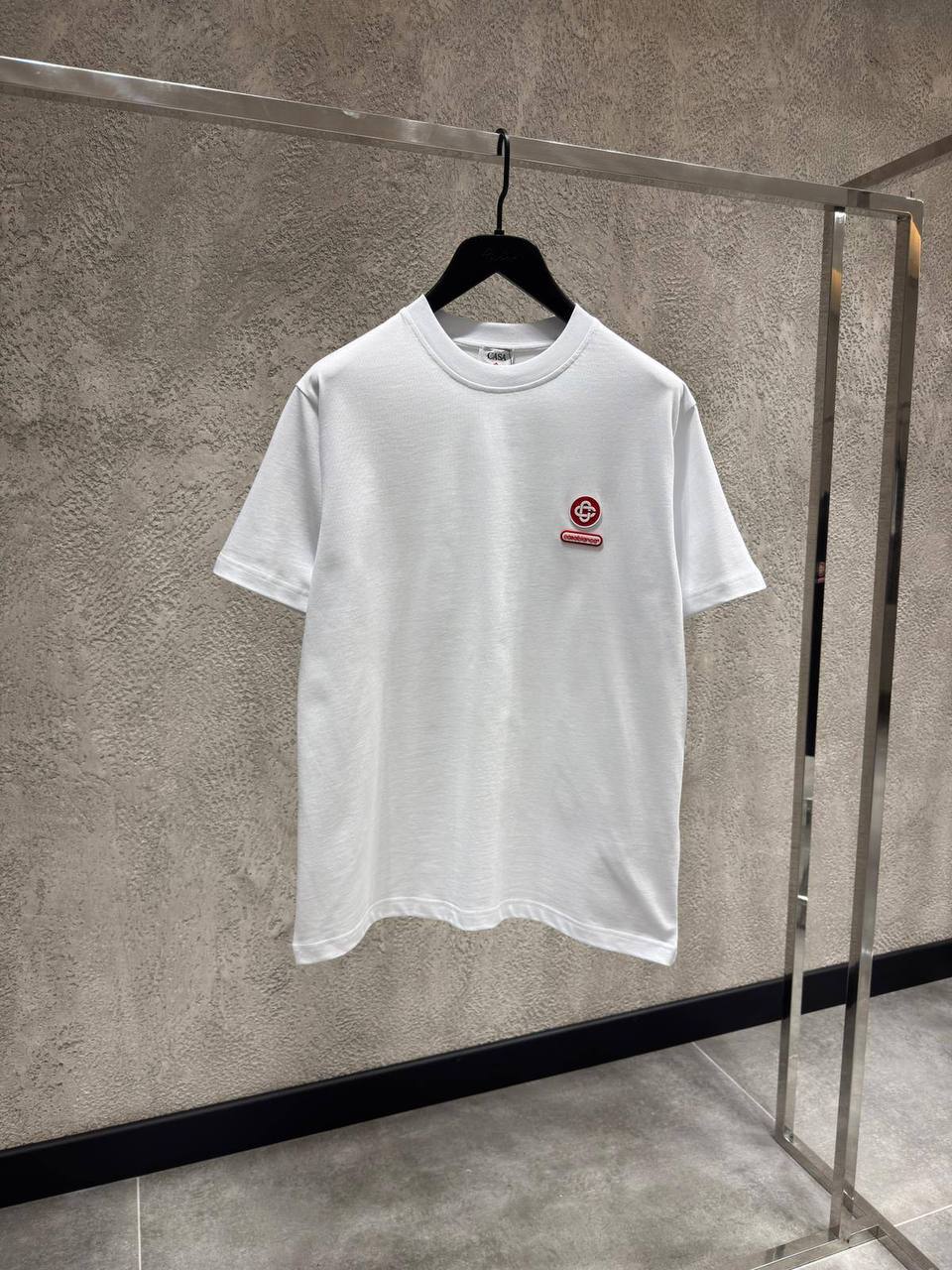Casablanca Logo Patch Short Sleeve T-Shirt