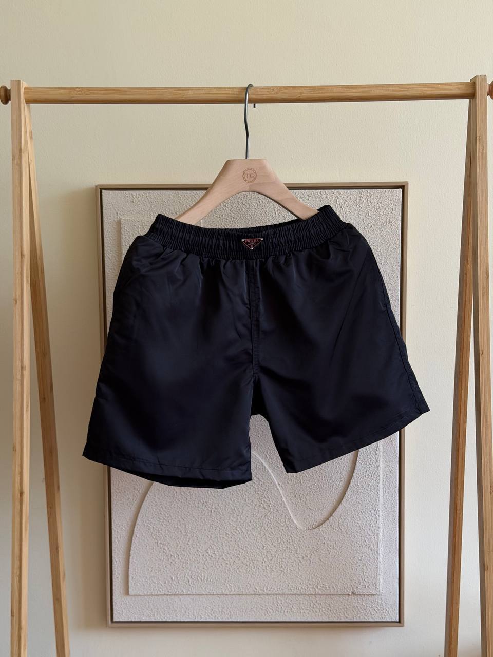 Prada Re-Nylon Swim Shorts — Black