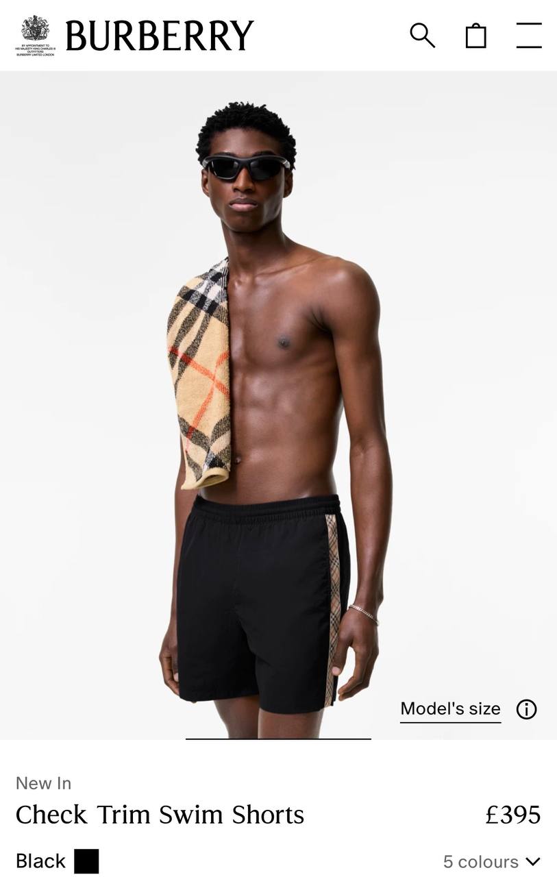 Burberry Check Trim Swim Shorts