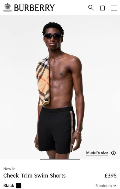 Burberry Check Trim Swim Shorts
