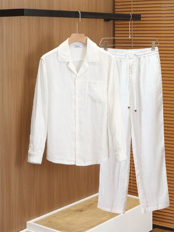 Loro Piana Linen Shirt & Trouser Set — White