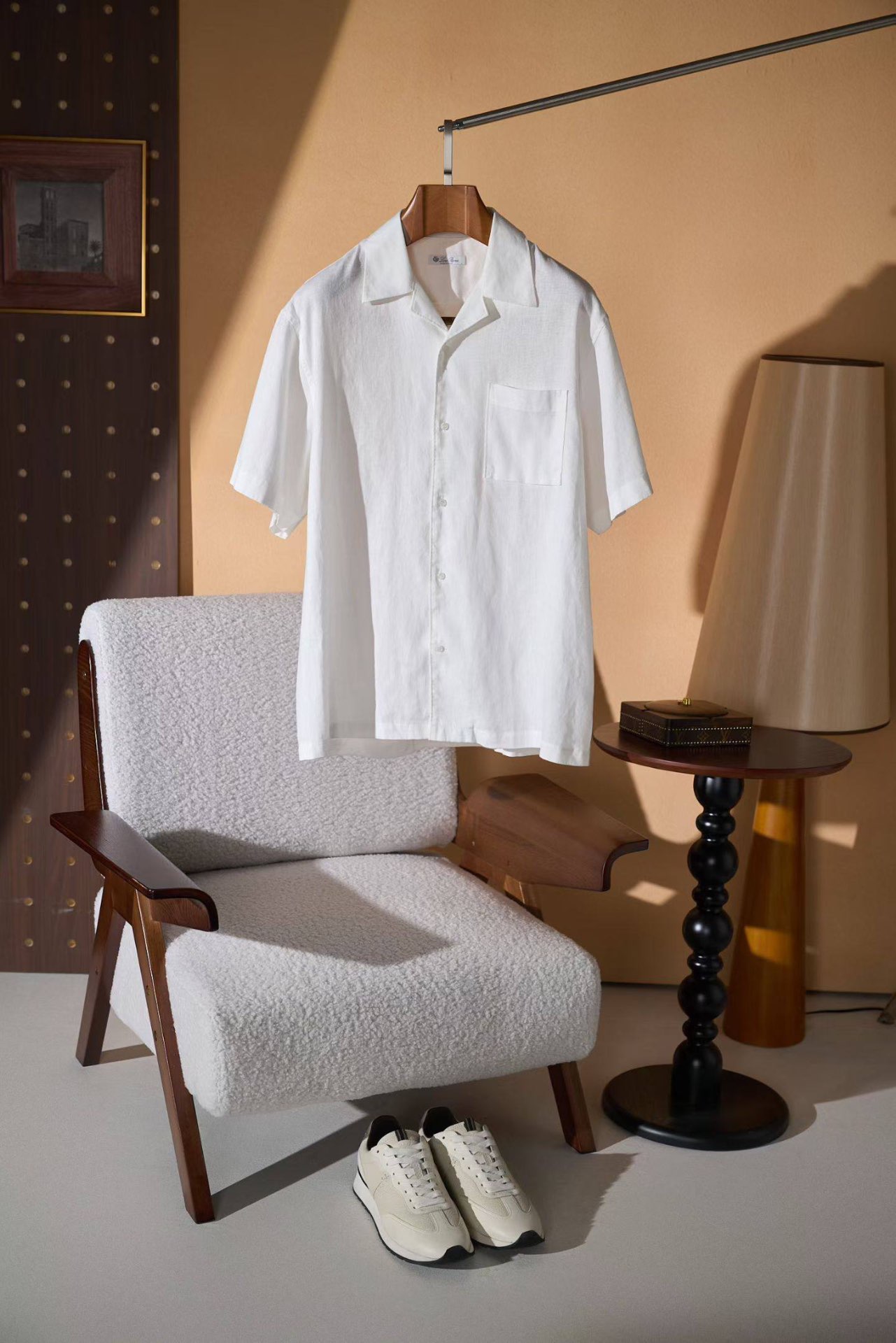 Loro Piana Linen Camp-Collar Shirt - White