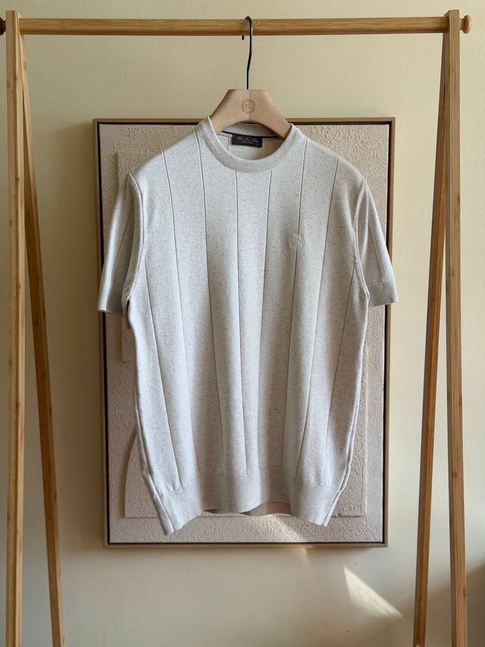 Loro Piana Ribbed Knit Short-Sleeve Polo