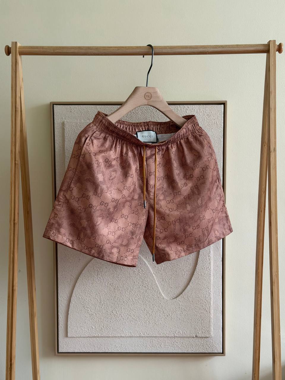 Gucci GG Jacquard Shorts — Dusty Pink