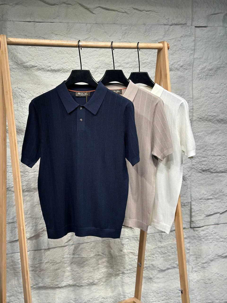 Loro Piana Ribbed Knit Polo