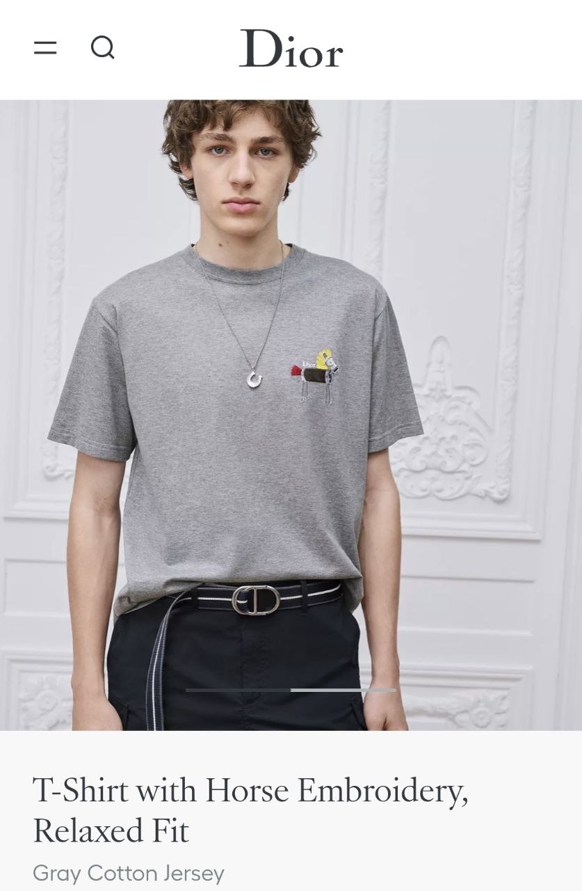 Dior Horse Embroidery T-Shirt, Relaxed Fit