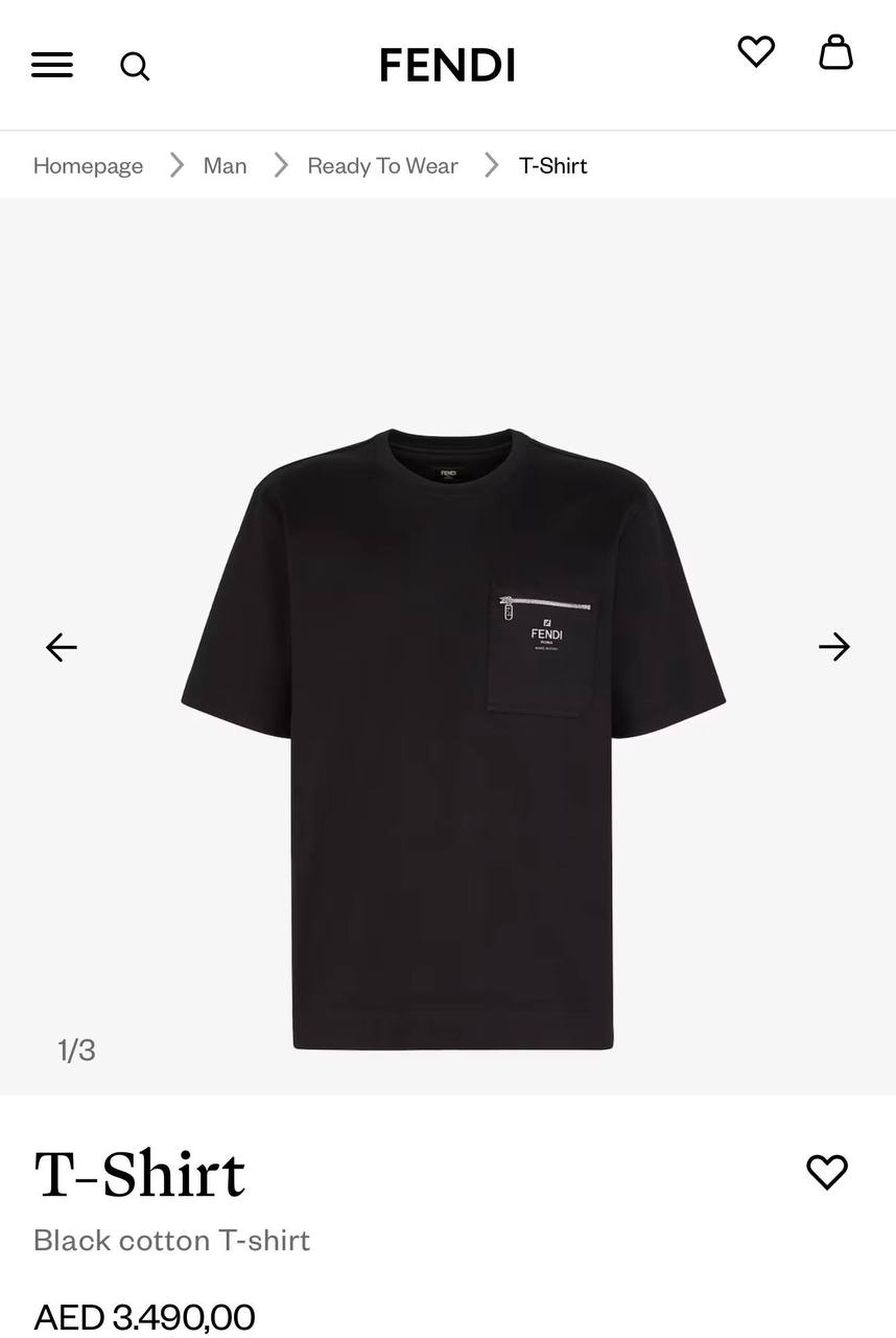 Fendi Roma Zip Pocket T-Shirt
