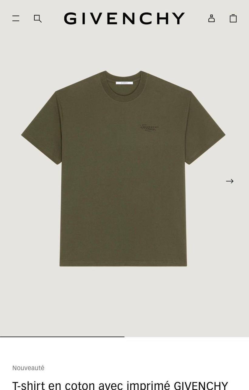 Givenchy Paris Print Cotton T-Shirt