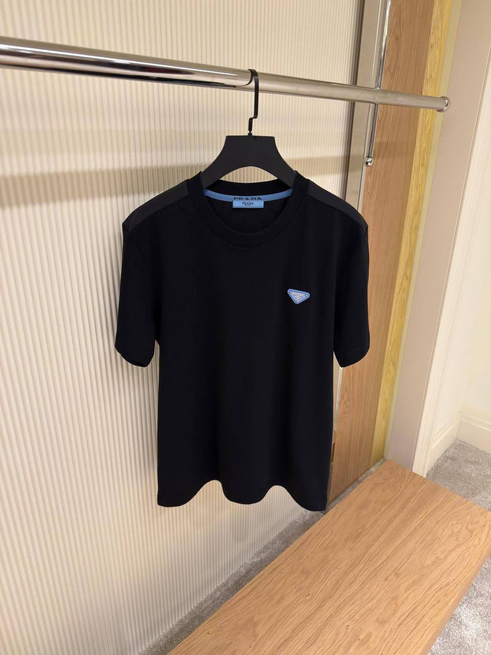 Prada Triangle Logo Cotton T-Shirt