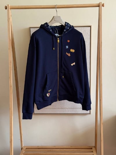 Louis Vuitton Patches Zip-Up Hoodie