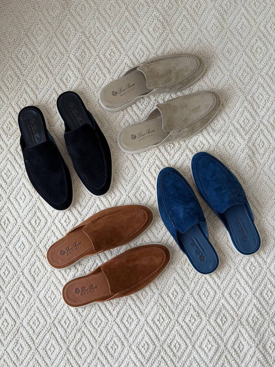 Loro Piana Summer Walk Suede Loafers & Mules