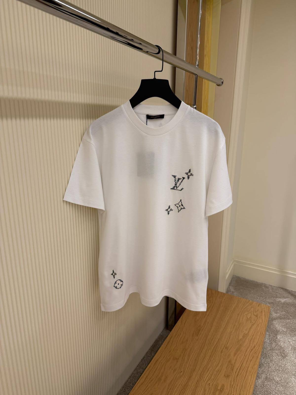 Louis Vuitton Embroidered Signature T-Shirt (White)