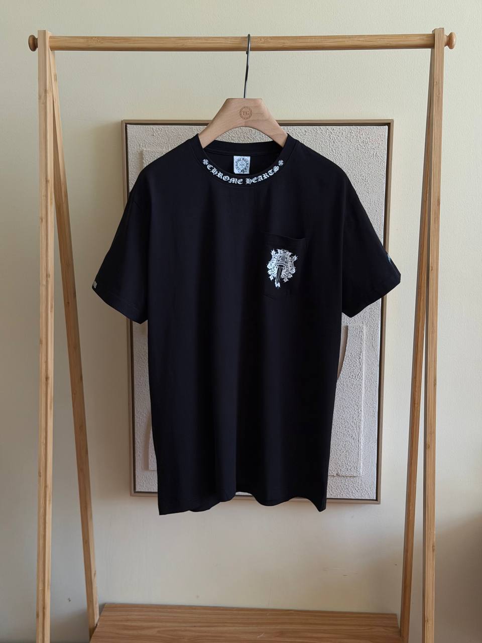Chrome Hearts Neck Logo Dagger Pocket Tee – Black