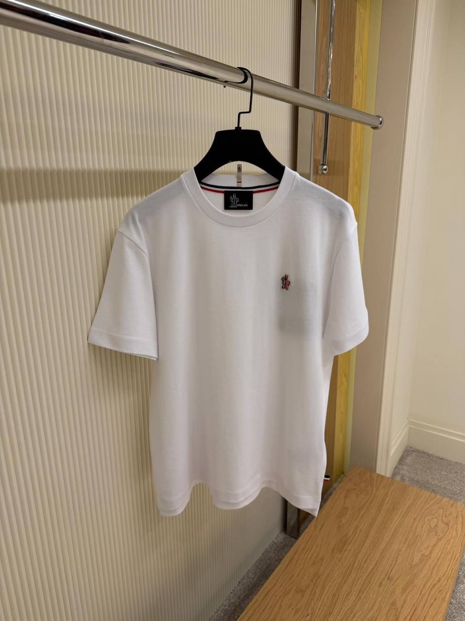 Moncler Logo-Patch Cotton T-Shirt – White