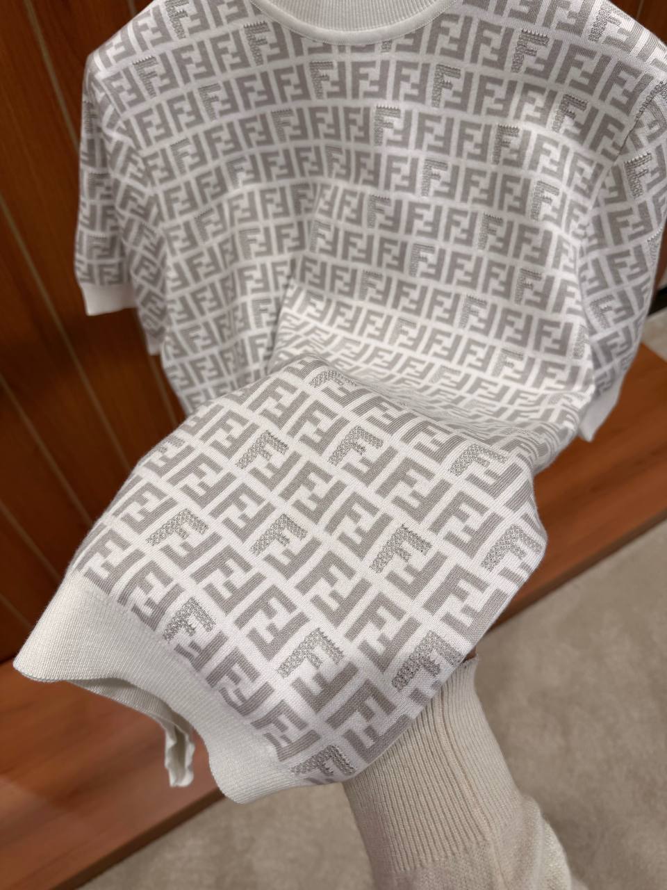 Fendi FF Knit Pull T-Shirt