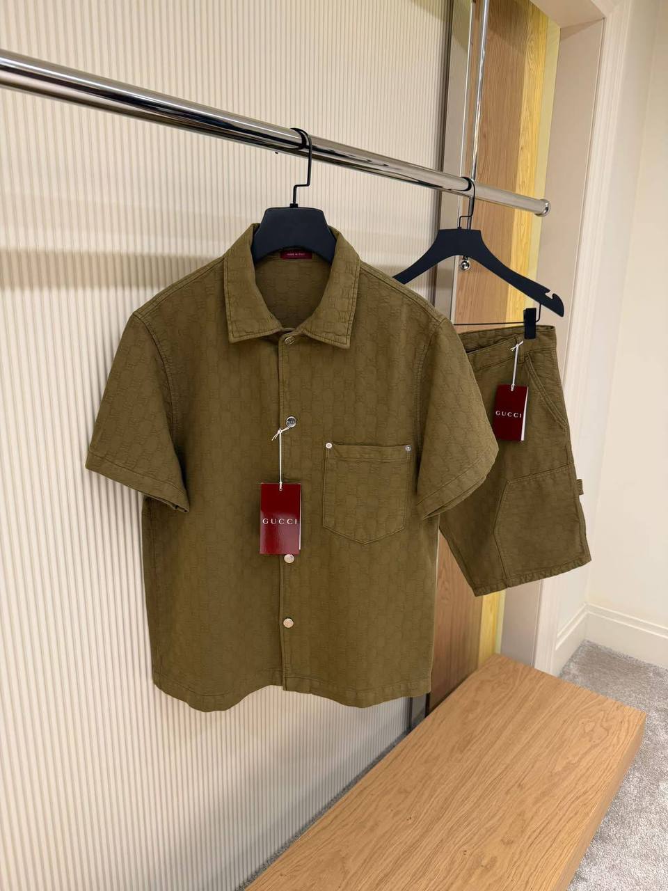 Gucci GG Jacquard Shirt & Shorts Set