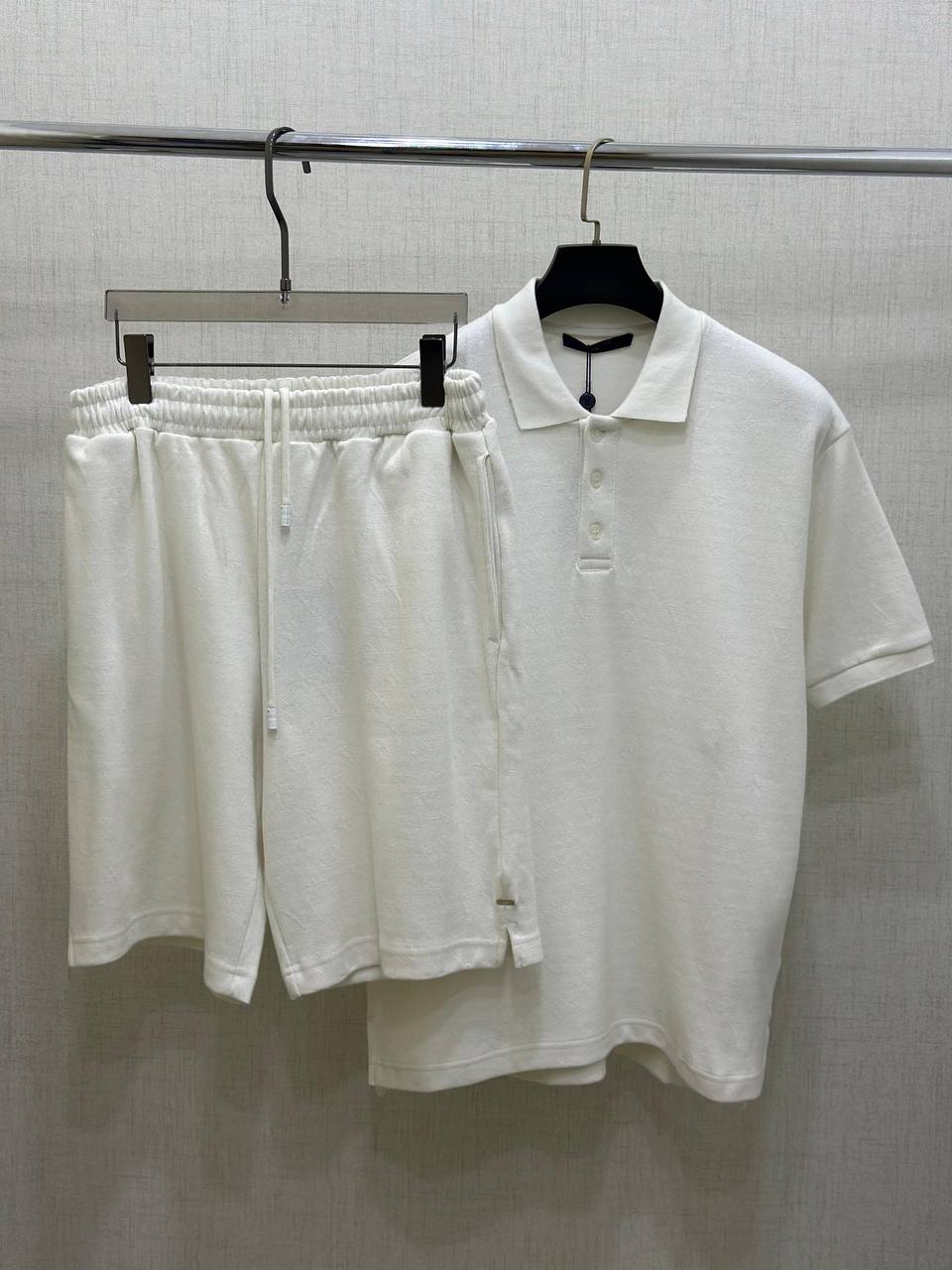 Louis Vuitton Monogram Jacquard Polo & Shorts Set