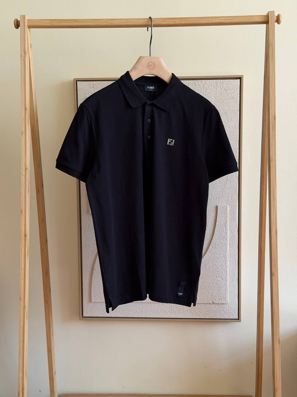 Fendi FF Logo Piqué Polo