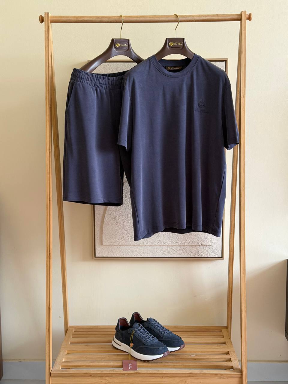 Loro Piana Cotton-Silk Tee & Shorts Set