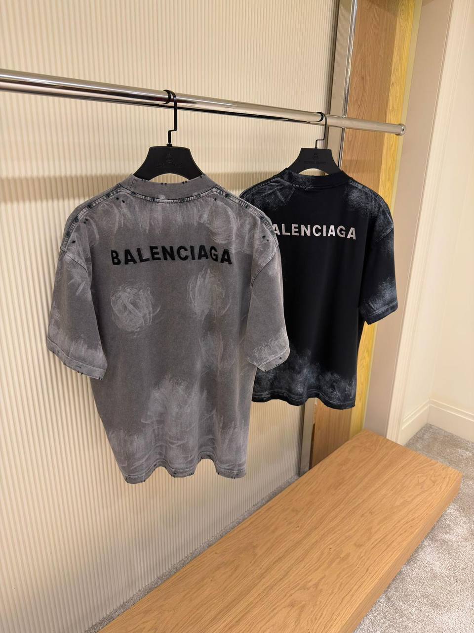 Balenciaga Hand-Painted Distressed T-Shirt