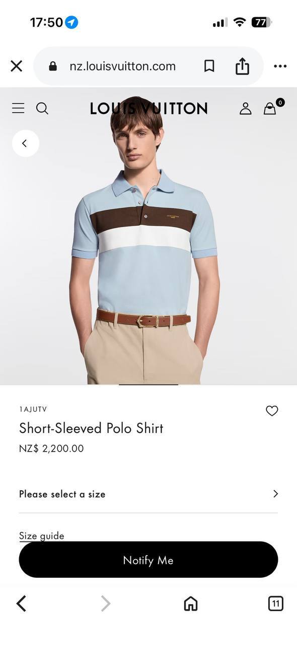 Louis Vuitton Short-Sleeved Polo Shirt