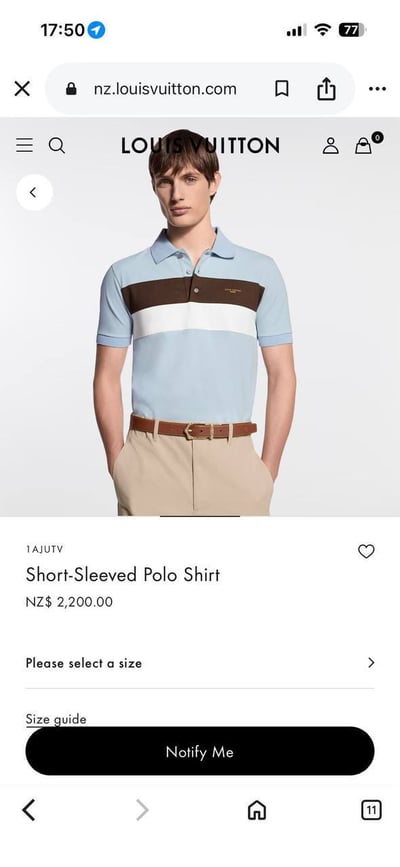 Louis Vuitton Short-Sleeved Polo Shirt